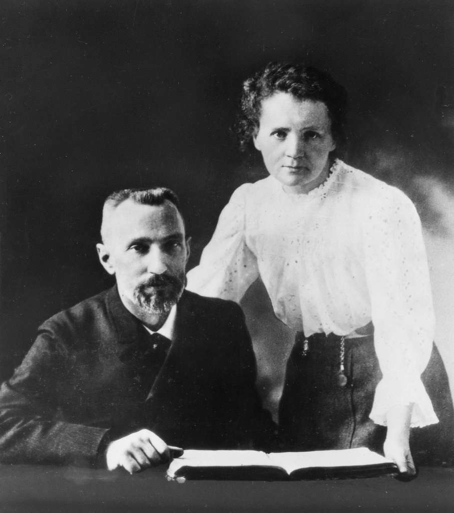 Pierre Curie with Marie Curie